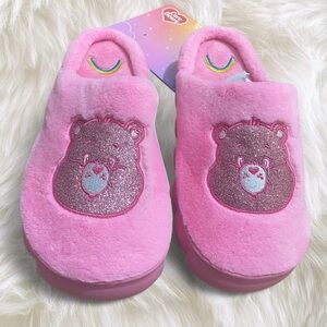 Care Bears Slippers Pink Cheer Bear Memory Foam Slippers Women’s Size 8-9